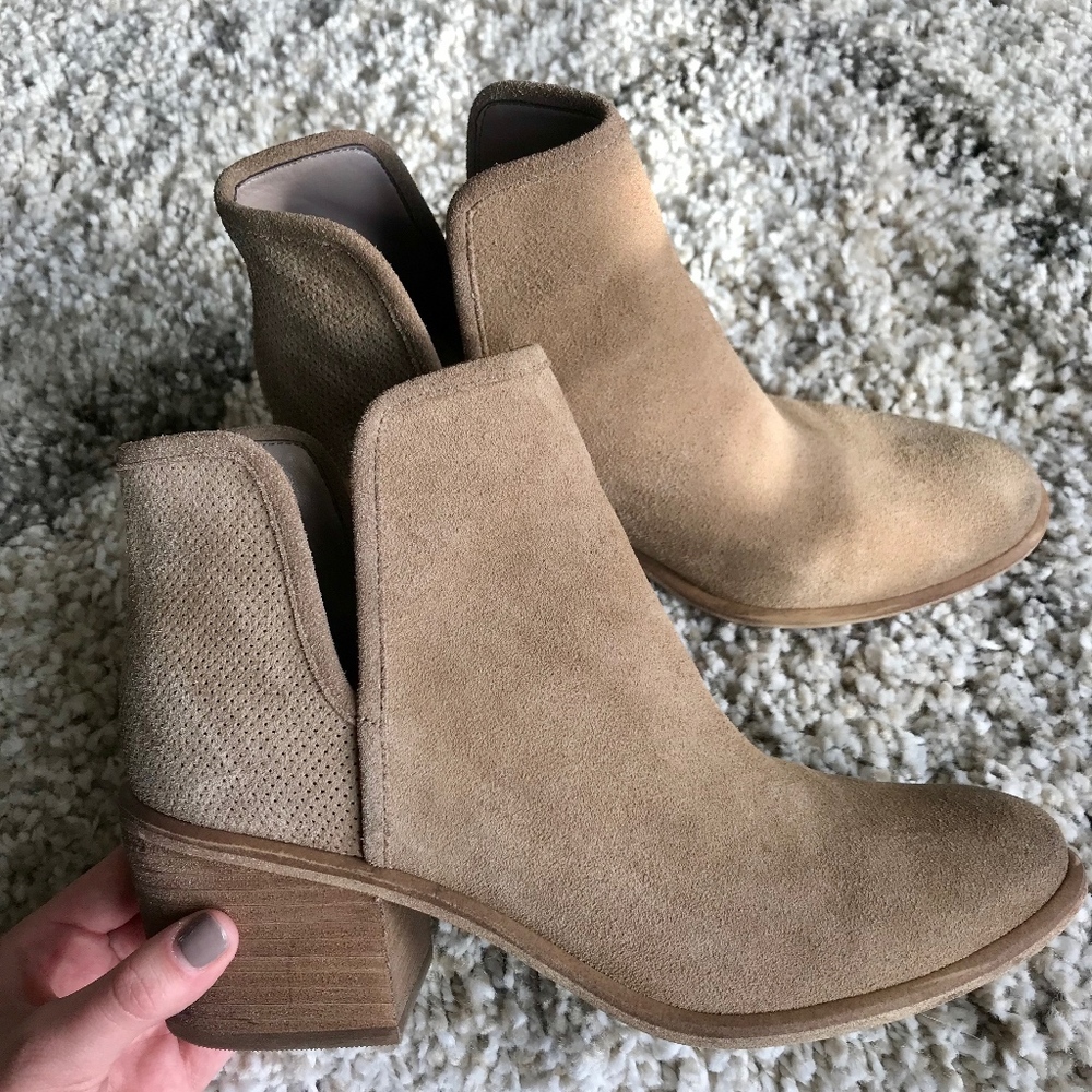 Tan Suede Booties